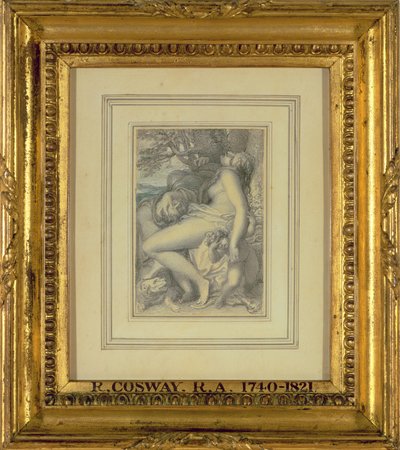Mars lepää Venuksen sylissä, n. 1805-1815 (wc kynän päällä paperilla) tekijältä Richard Cosway