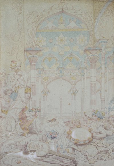 Fantasia egyptiläisessä haaremissa, 1865 tekijältä Richard Dadd