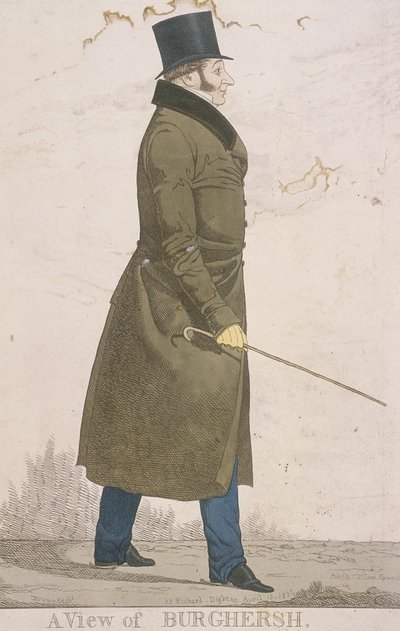 "Näkymä Burghershistä", 1822 tekijältä Richard Dighton