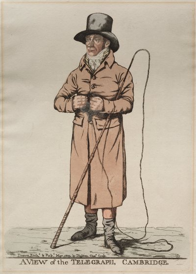 Näkymä Telegraphista, Cambridge, 1809. tekijältä Richard Dighton