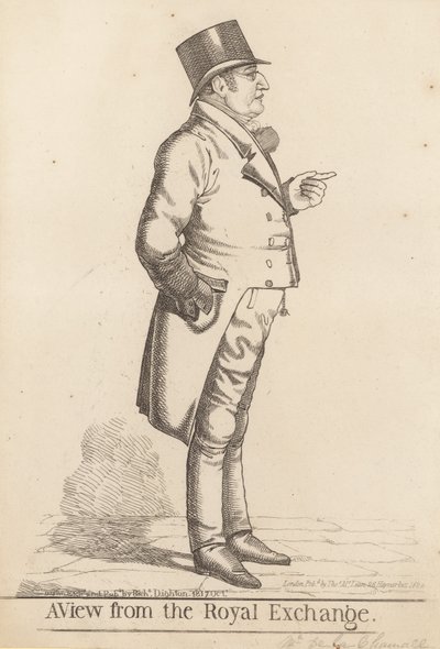 Lee La Chamette (s.1817); Näkymä kuninkaallisesta pörssistä, 1817. tekijältä Richard Dighton