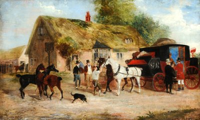 Vaunukohtaus, noin 1875 (öljy kankaalle) tekijältä Richard Dodd Widdas