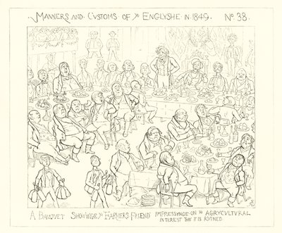 1849, Juhla, jossa viljelijäystävä tekee vaikutuksen maatalouden kiinnostukseen, että se on pilalla tekijältä Richard Doyle