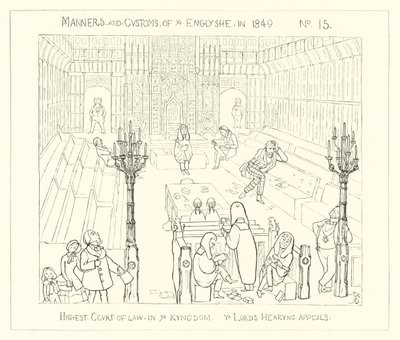 1849, kuningaskunnan korkein oikeus, The Lords kuulee valituksia tekijältä Richard Doyle