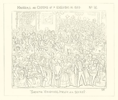 1849, Yhteiskunta viihtyy Soireessa tekijältä Richard Doyle