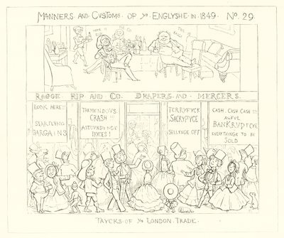1849, Lontoon kaupan temppuja tekijältä Richard Doyle