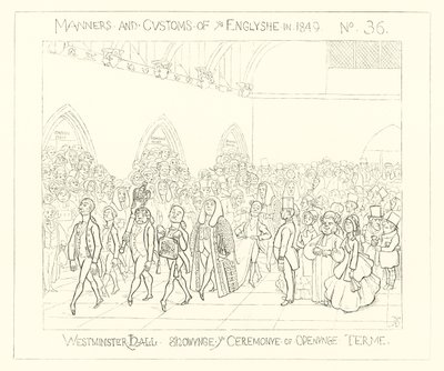 1849, Westminster Hall, avajaisseremonia tekijältä Richard Doyle
