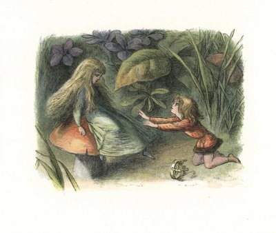 Keiju hylkäsi tonttuprinssin myrkkysienellä (litografia) tekijältä Richard Doyle