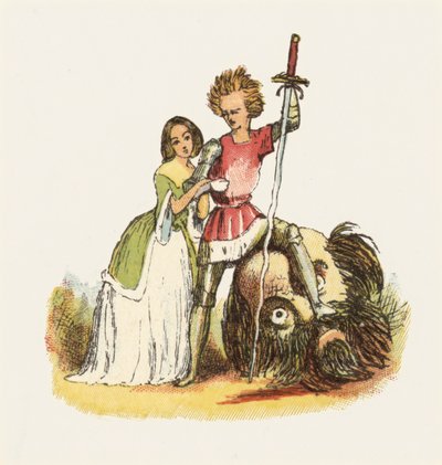 Kuvitus Jack The Giant Killerille (väri litho) tekijältä Richard Doyle