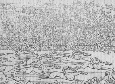 Englyshen tavat ja tavat Uusi sarja nro 8: Ye Derbye Daye 1849 tekijältä Richard Doyle