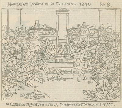 Englantilaisten tavat ja tavat vuonna 1849: Commons päätyi koko talon komiteaksi tekijältä Richard Doyle