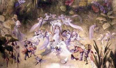 Titanian wc, n. 1870 (vesiväri paperilla) tekijältä Richard Doyle