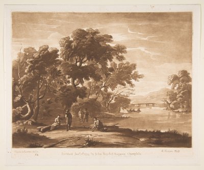 Maisema hahmoineen, 1774. tekijältä Richard Earlom