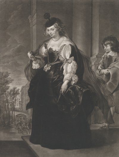 Helena Fourmentin muotokuva, nuori sivu takanaan, 1782 tekijältä Richard Earlom