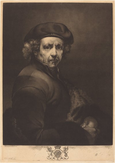 Rembrandt, Omakuva tekijältä Richard Earlom after Rembrandt van Rijn