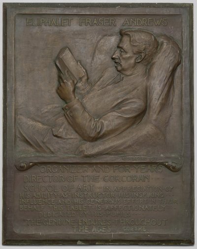 Edesmenneen E. F. Andrewsin muistotaulu tekijältä Richard Edwin Brooks