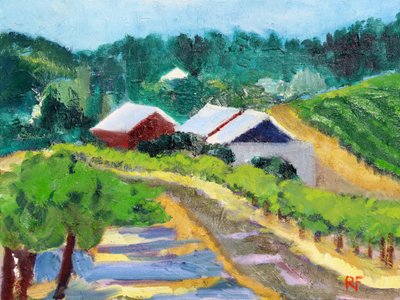 Vineyard and Road, 2019 tekijältä Richard Fox