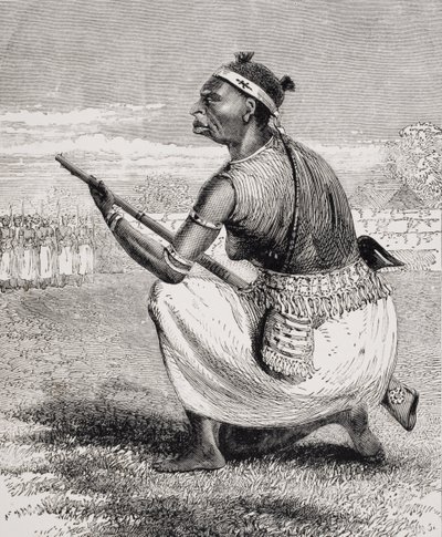 Richards Brigade of Amazons -päällikkö Isabel Burtonin (1831-96) teoksesta "Kapteeni Sir Richard Burtonin elämä, osa II", julkaistu 1893. tekijältä Richard Francis Burton
