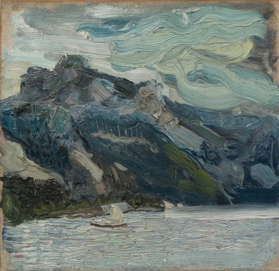 Traun-järvi vuoren nukkuvan kreikkalaisen kanssa, 1907 tekijältä Richard Gerstl
