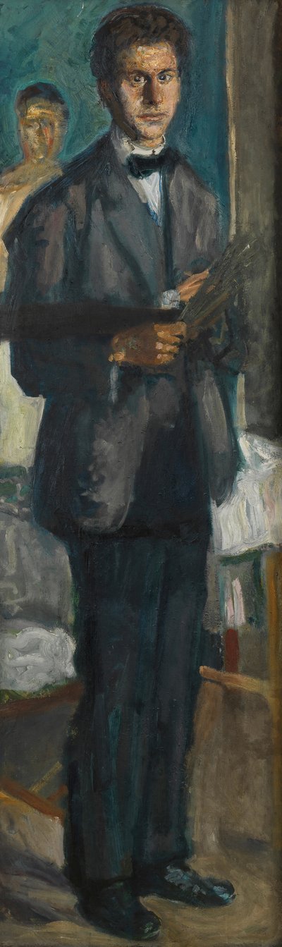 Omakuva paletilla, 1906-1907. tekijältä Richard Gerstl