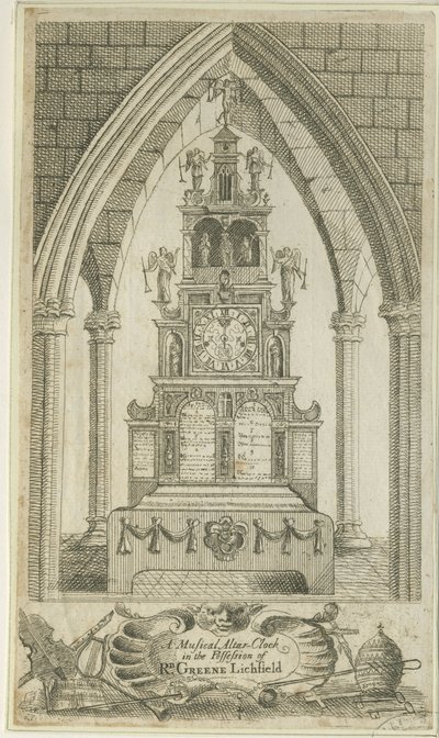 Lichfield - Musikaalinen alttarikello: etsaus ja [?1700-luku] (painettu) tekijältä Richard Greene