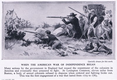 Kun Amerikan vapaussota alkoi 1775 jKr, noin 1950 tekijältä Richard Henry Brock