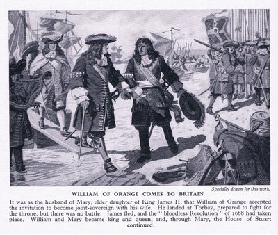 William of Orange saapuu Britanniaan, noin 1950 tekijältä Richard Henry Brock