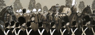 Kuningatar Victorian hautajaissaattue tekijältä Richard Hook