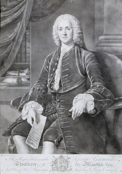 George Grenville (1712-70) (litho) tekijältä Richard Houston
