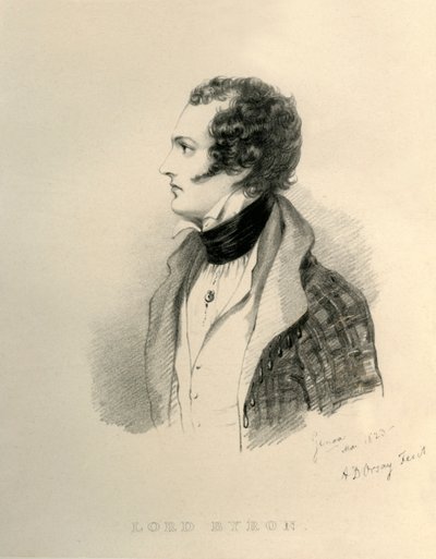 Lord Byron, 1823. tekijältä Richard James Lane