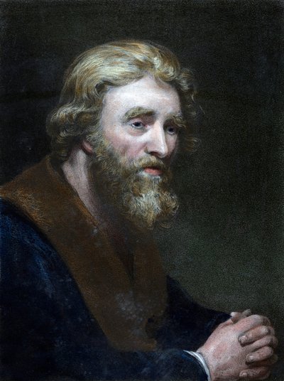Parrakkaan miehen muotokuva, 1800-luku. tekijältä Richard James Lane