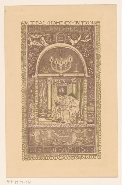 Kannen suunnittelu kohteelle: Ideaalikodin näyttely, 1912 tekijältä Richard Nicolaüs Roland Holst