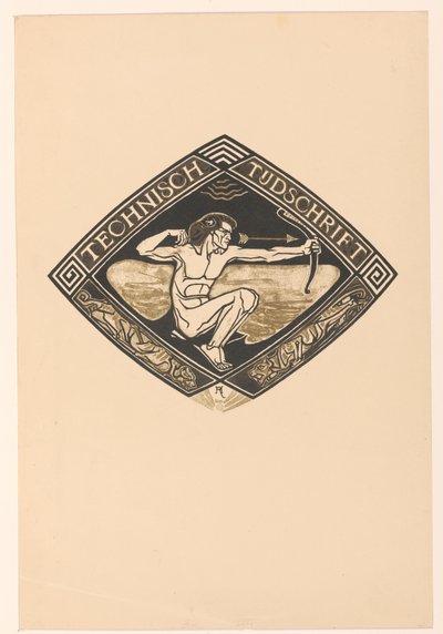 Kansisuunnittelu: Technical Magazine, 1914 tekijältä Richard Nicolaüs Roland Holst