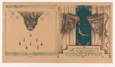 Kannen suunnittelu: Twists, Mask Number, 1920 tekijältä Richard Nicolaüs Roland Holst