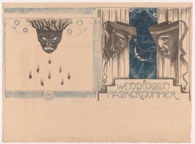 Kannen suunnittelu: Twists, Mask Number, 1920 tekijältä Richard Nicolaüs Roland Holst