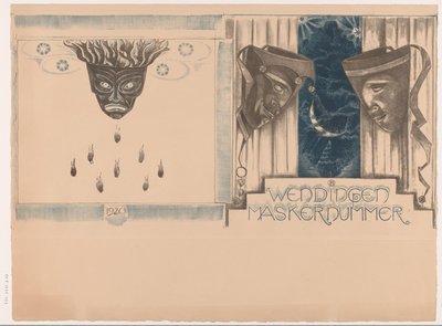 Kannen suunnittelu: Twists, Mask Number, 1920 tekijältä Richard Nicolaüs Roland Holst