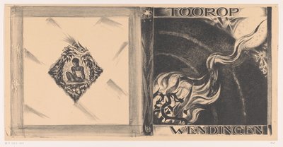 Kansisuunnittelu: Wendingen, Toorop-numero, 1928 tekijältä Richard Nicolaüs Roland Holst