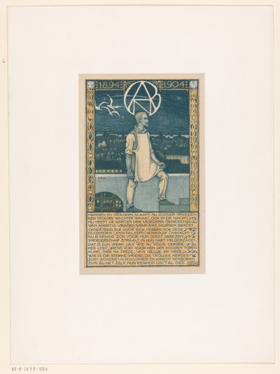 Painos Alankomaiden yleisen timanttityöläisten liiton 10-vuotisjuhlan kunniaksi vuonna 1904 tekijältä Richard Nicolaüs Roland Holst