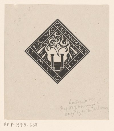 Vigne ter reminiscence aan Mary Vincentia Huizinga-Schorer Sielun hurskas vaimo M.V.H.S. (otsikko esineessä) tekijältä Richard Nicolaüs Roland Holst