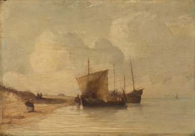 Normandian rannikko tekijältä Richard Parkes Bonington