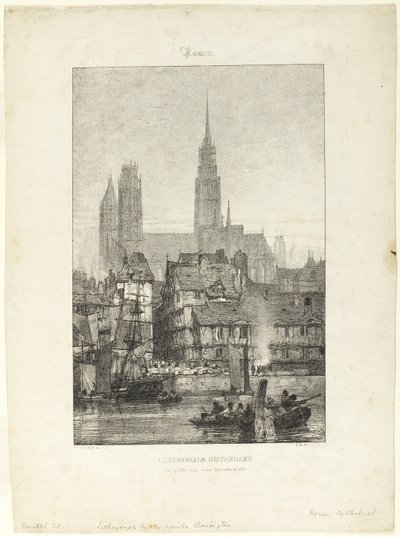 Notre Damen katedraali Rouenissa tekijältä Richard Parkes Bonington