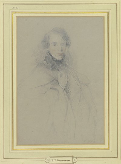 Omakuva viitassa, polvikuva tekijältä Richard Parkes Bonington