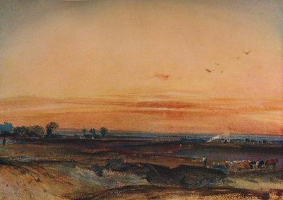 Auringonlasku, 1826 tekijältä Richard Parkes Bonington