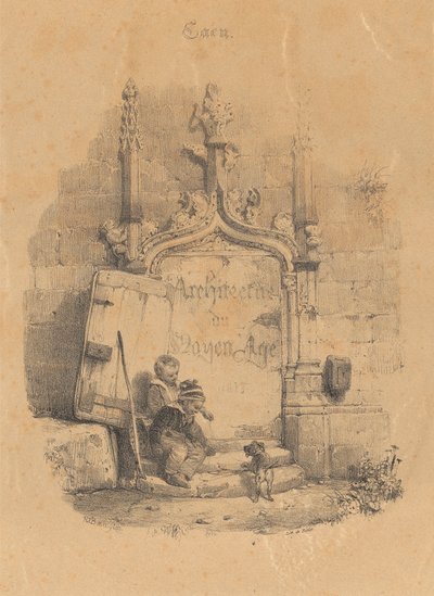 Restes et Fragmentsin otsikkosivu tekijältä Richard Parkes Bonington