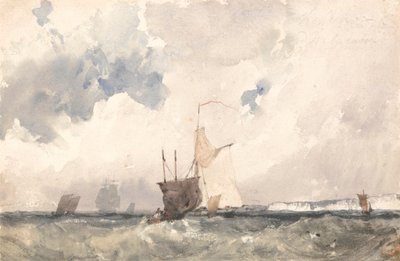 Embarcações em um Seafinnish Choppy tekijältä Richard Parkes Bonington