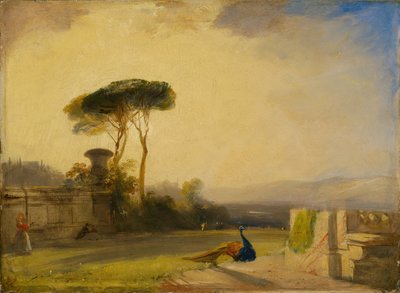 Näkymä Firenzen lähellä sijaitsevan huvilan pohjalta, 1826. tekijältä Richard Parkes Bonington