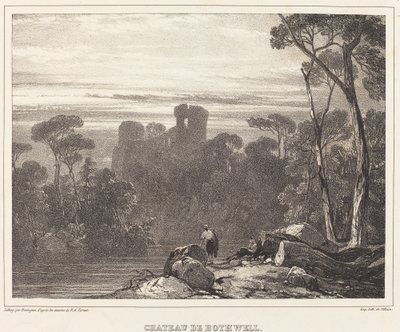 Chateau de Bothwell tekijältä Richard Parkes Bonington after Francois Alexandre Pernot