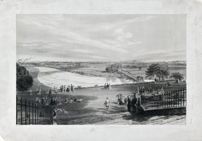 Avenham  Miller Park, noin 1870 (sävytetty litografia paperille). tekijältä Richard Parminter Cuff