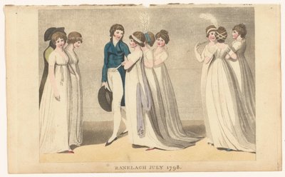 Lontoon ja Pariisin naismuotilehti: Ranelagh heinäkuu 1798 tekijältä Richard Phillips
