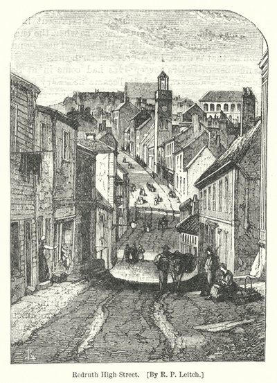 Redruth High Street (kaiverrus) tekijältä Richard Principal (after) Leitch
